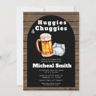 Convite Pai de Huggies e Chuggies Chá Padre Fralda