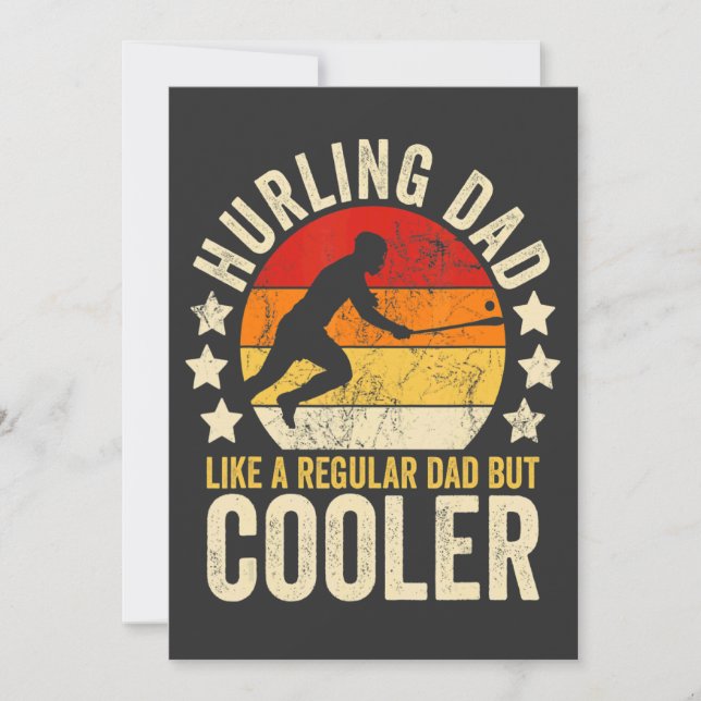 Convite Pai de Hurling Masculino Como Um Pai Regular Mas M (Frente)