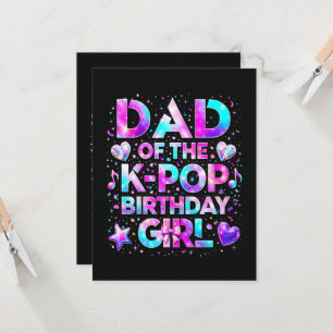 Convite Pai do K-Pop Aniversário Música Coreana