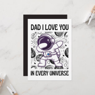 Convite Pai eu te amo em cada universo Astronauta Dabbing
