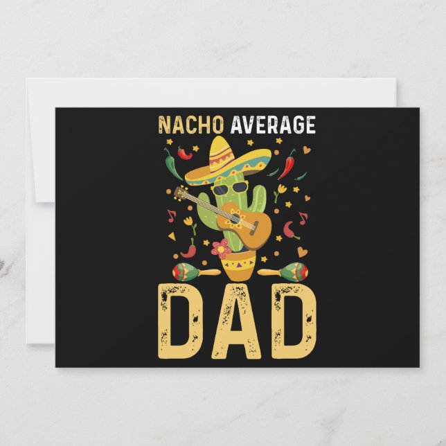 Convite Pai Nacho Médio Cinco De Mayo Papai Mexicano  (Frente)
