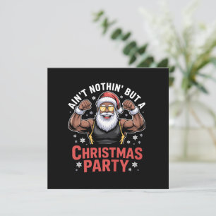 Convite Pai Natal Afro-Americano de Natal Pijama