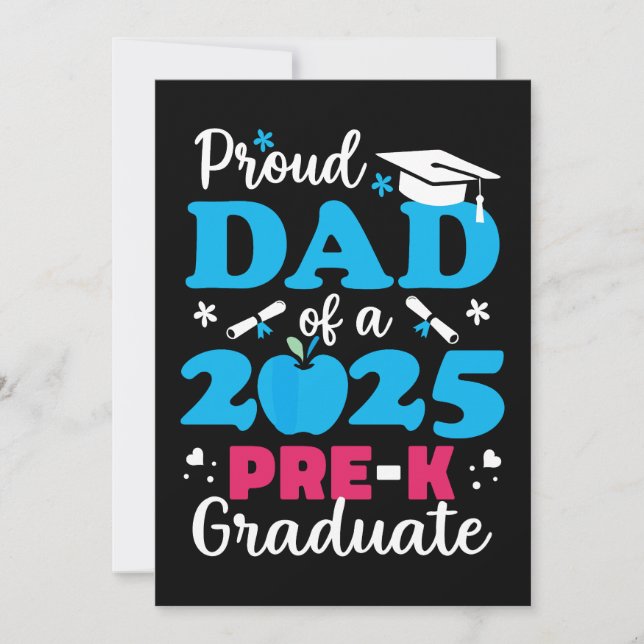 Convite Pai Orgulhoso da Graduada Pré-Escolar 2025 (Frente)