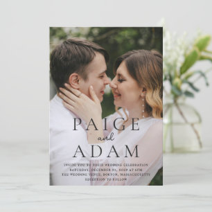 Convite Paige Photo Modern Wedding