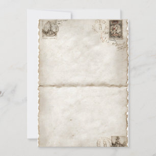 Convite Painéis de Cartão-Postal Vintage Dobrados