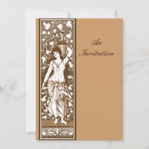 Convite Painel decorativo antiquado da era vitoriana