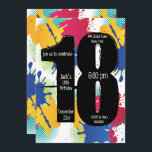 Convite Paint Splatter 18th Birthday invitation<br><div class="desc">Paint Splatter 18th Birthday invitation</div>