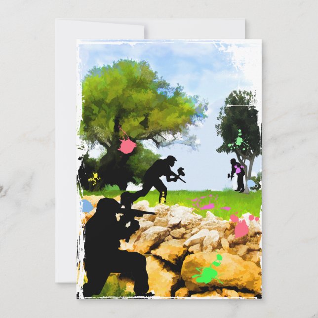 Convite Paintball no Primavera (Frente)