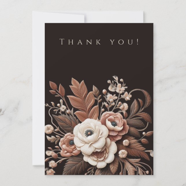 Convite País Elegante Moderno Ocidental- Floral (Verso)