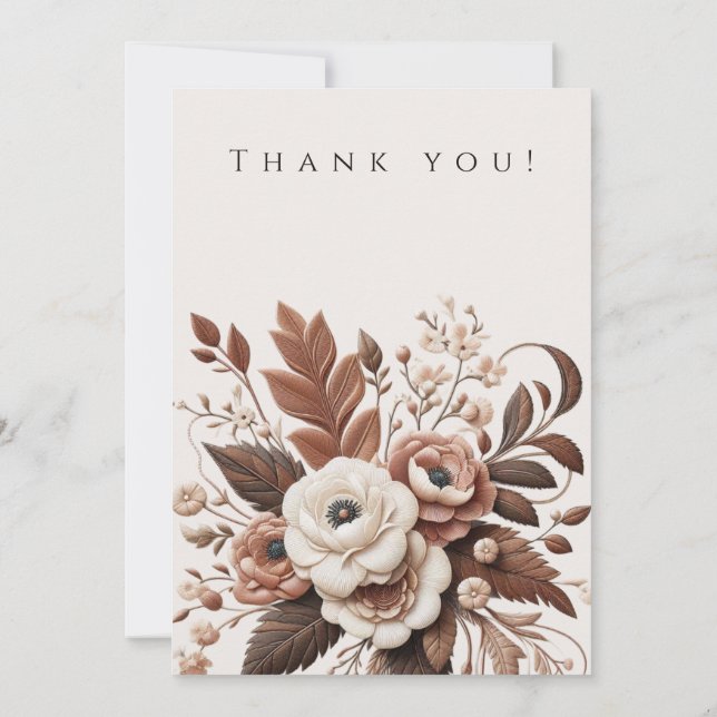 Convite País Elegante Moderno Ocidental- Floral (Verso)