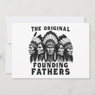 Convite Pais Fundadores Indianos Nativos Americanos