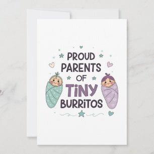 Convite Pais Orgulhosos de Pequenos Burritos Arte