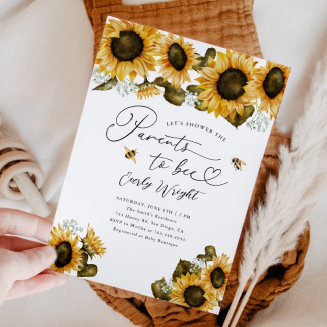 Convite Pais para o Chá de fraldas de Bee (Criador carregado)