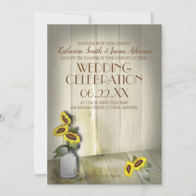 CONVITE PAÍS RÚSSIO MASON JAR COM FLORES (Frente)