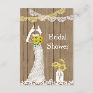Convite País Russo Mason Jar Sunflower Bride Bridal Sh