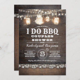 Convite País rústico - EU FAÇO o chá dos casais do