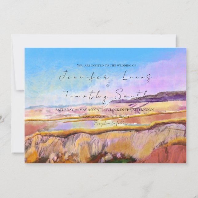 Convite Paisagem colorida de Istambul (Frente)