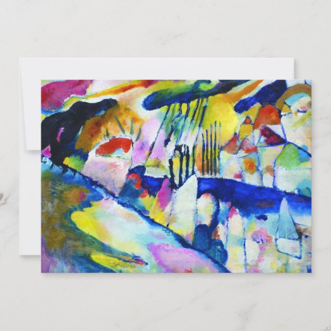 Convite Paisagem com Chuva por Wassily Kandinsky (Frente)