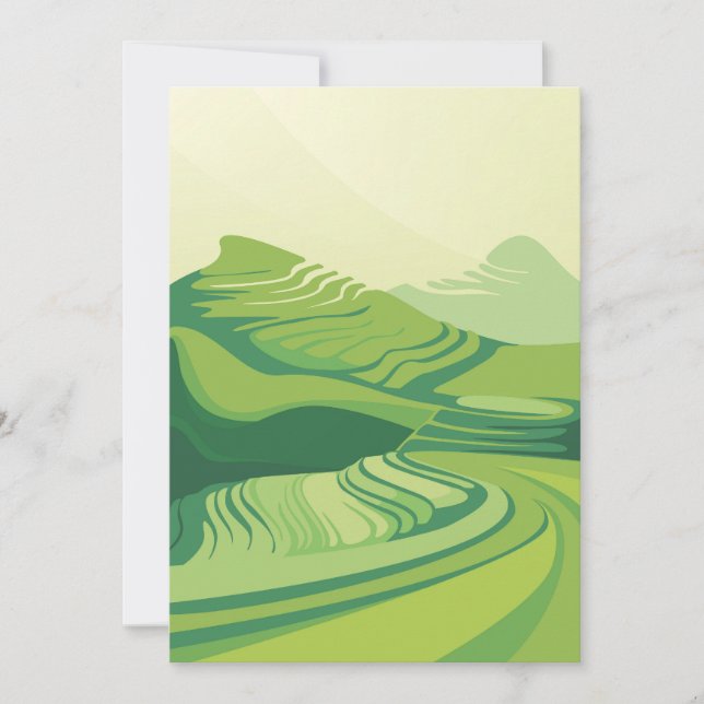 Convite Paisagem com terraços de arroz (Frente)