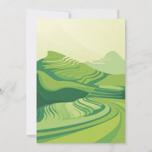 Convite Paisagem com terraços de arroz