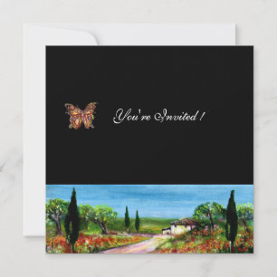 Convite PAISAGEM DA TOSCANA 4,amarelo verde preto