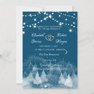 Convite Paisagem de Inverno Casamento na Neve