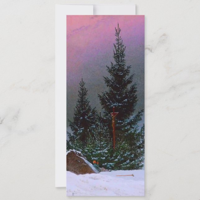 Convite Paisagem de Inverno Caspar David Friedrich (Frente)