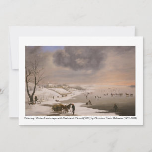 Convite Paisagem de inverno com a Igreja Brabrand[1831]