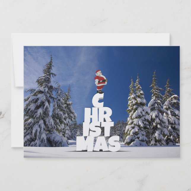 Convite Paisagem de inverno de Natal (Frente)