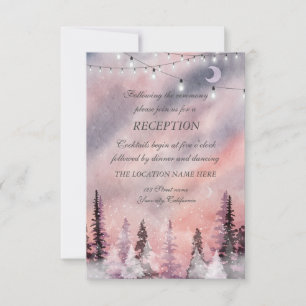 Convite Paisagem de Inverno Floresta Greenpine Casamento R