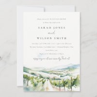 Paisagem de Vinhedo em Aquarela Suave para Chuveir