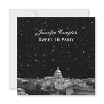 Paisagem de Washington DC Estrela DIY SQ Doce 16