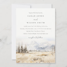 Paisagem em Aquarela de Casamento em Jackson Hole 