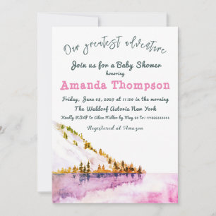 Convite Paisagem Moderna de inverno Nossa Maior Aventura