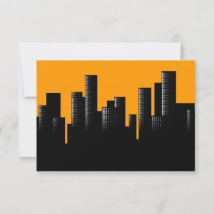Convite paisagem urbana laranja