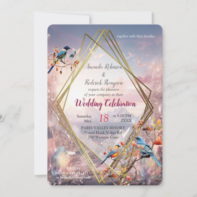 Convite Paisagens Cristais Viajantes do Nosso Mundo (Frente)