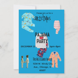 Convite Pajama Christmas Party Invitation