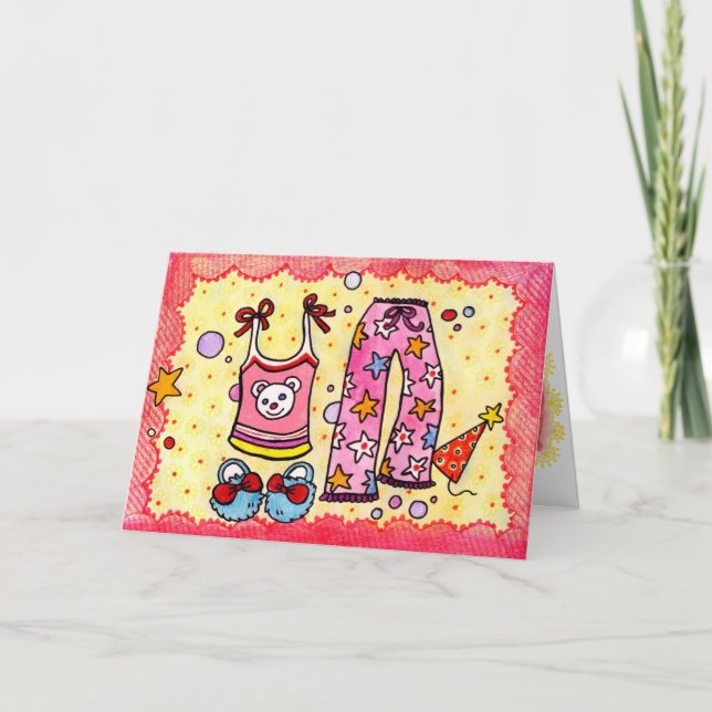 Convite Pajama Party Invitation (Frente)