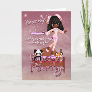 Convite Pajama Party Invitation Card