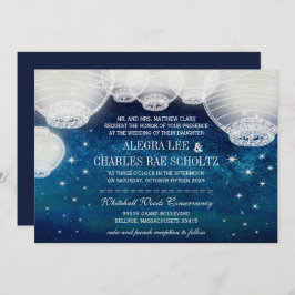 Convite Palavra de Marinho de Casamento Debaixo das Estrel