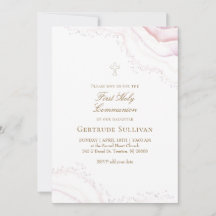 pale pink marble First Holy Communion