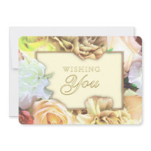 Pale Yellow Rose Secret Gardens Birthday Card