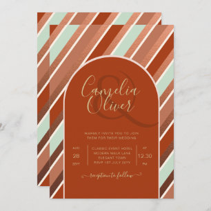 Convite Paleta de Cores Cinnamon Sage Terracotta Casamento
