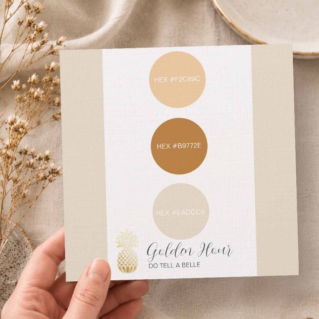 Convite Paleta de Cores de Casamento da Hora Dourada (golden fall wedding colors)