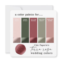 Paleta de Cores de Casamento de Verão Rosa Terra R