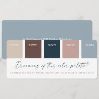 Paleta de Cores de Casamento Rose Gold e Azul Nava