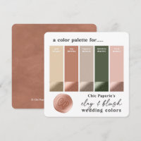 Paleta de Cores de Casamento Terracota e Rosa Bege