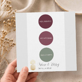 Convite Paleta de Cores de Casamento Vinho & Frutas Vermel