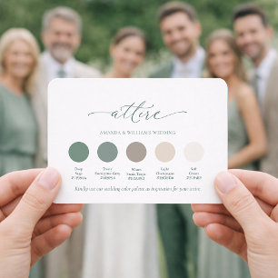 Convite Paleta de Cores para Vestuário de Casamento Deep S