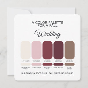 Convite Paleta de Noiva de Outono Burgundy Soft Blush 2026